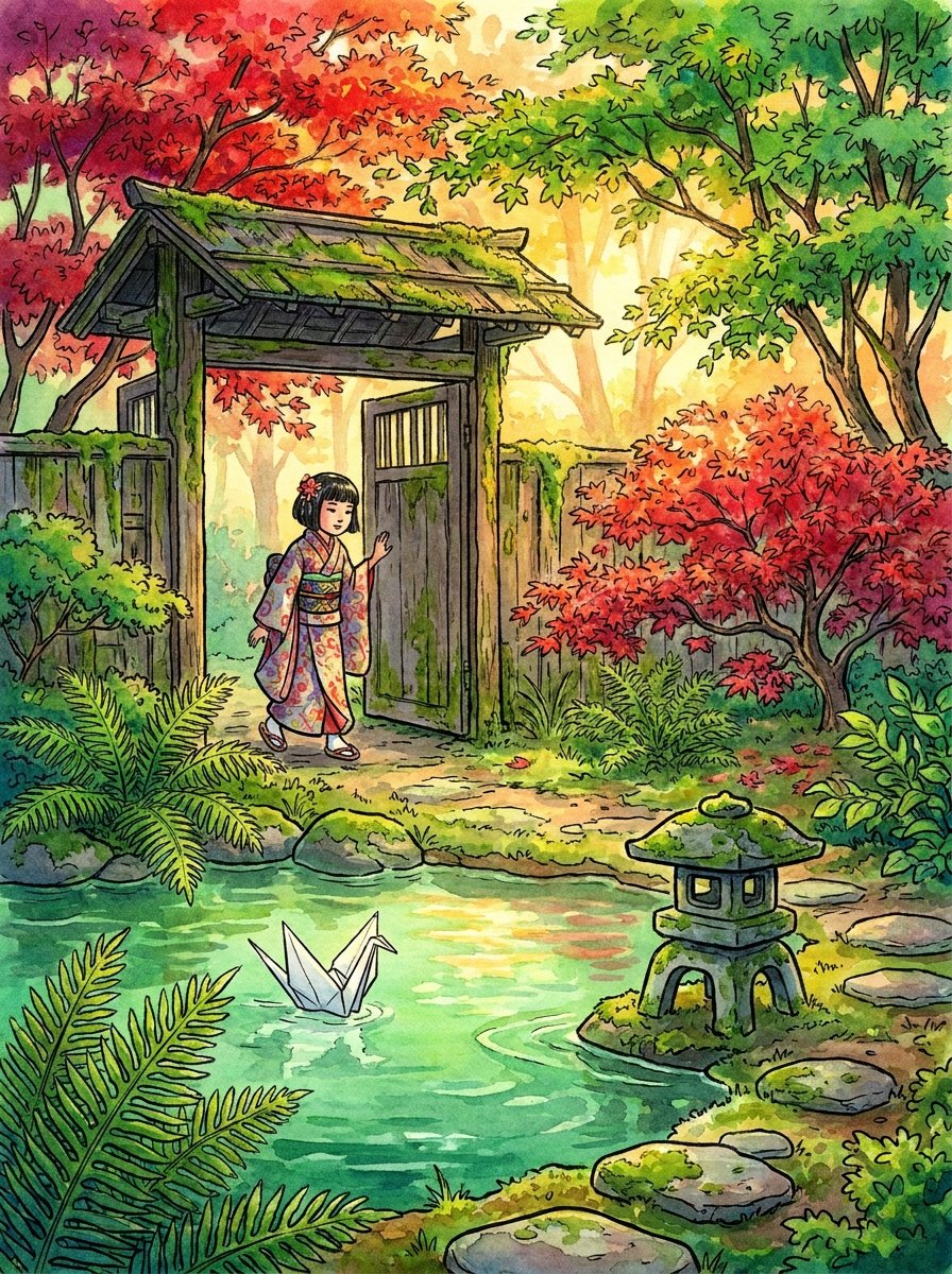 The Paper Crane and the Hidden Garden